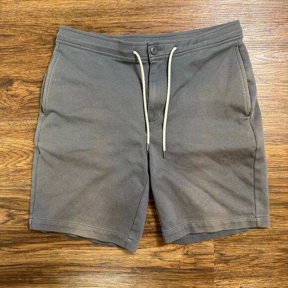 Vuori Shorts Mens Large Gray Solana Twill Knit Drawstring Performance Size L - Picture 1 of 9